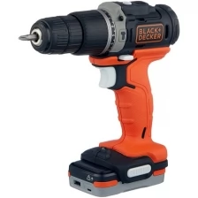 Аккумуляторная ударная дрель-шуруповерт GoPak BLACK+DECKER BDCHD12S1, 12 В, 1.5 Ач, USB