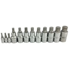 HASKYY XZN12-19 - Набор торцевых вставок-бит SPLINE 1/4" M4-M5-M6, 1/2" M8-M18 (12 предметов)